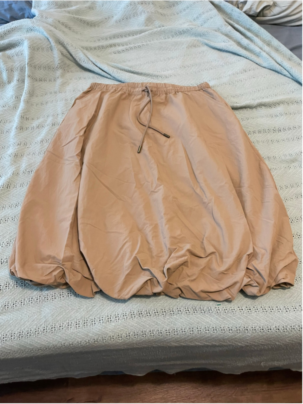 Women's Hunter Beige Bubble Skirt Size L minimalist streetwear